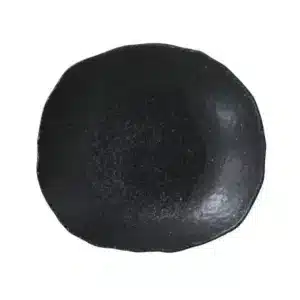 Assiette Plate Grès Émaillé WABI Noir - Jars Céramistes