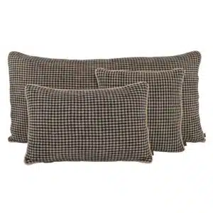 Housse de Coussin Carreaux Charbon PIANA