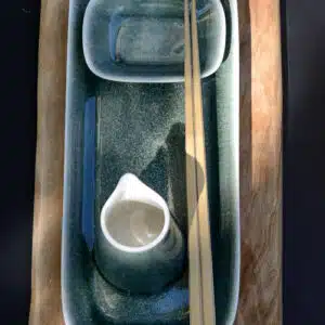 Plat à sushi rectangle gres emaille maguelone