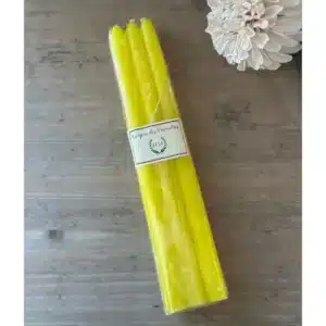 Bougies Coniques Lot de 6 Jaune - La Ciergerie des Prémontrés