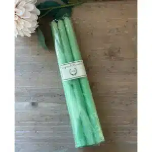 Bougies Coniques Lot de 6 Menthe - La Ciergerie des Prémontrés