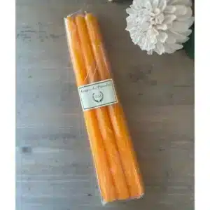 Bougies Coniques Lot de 6 Orange - La Ciergerie des Prémontrés