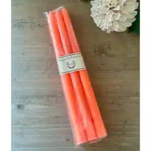 Bougies Coniques Lot de 6 Orange Fluo - La Ciergerie des Prémontrés