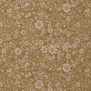 Papier cadeaux à fleur ocre