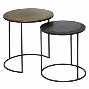 2 sellettes Gigognes Bronze/Noir, D40 et D49cm | Jolies Trouvailles