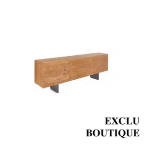 Buffet en bois et pieds en fer long et en forme rectangulaire