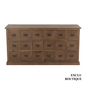 Commode en Bois, 18 tiroirs | Jolies Trouvailles