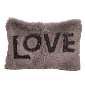 Coussin Lapin Brodé Écorce