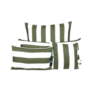 Housse de coussin extérieur rayé Kaki Riviera