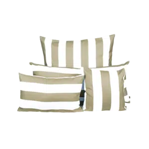 Housse de coussin extérieur rayé Lin Riviera