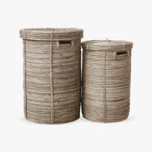 panier a linge rotin