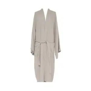 Peignoir en coton de couleur beige clair matière légère et douce