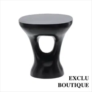 table basse en aluminium bout de canapé noir exclusivité boutique