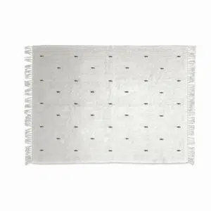 Tapis blanc et noir goutte différentes tailles