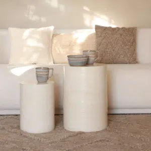 Table d'appoint Céramique Roucas Crème