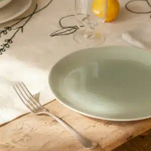 Assiette plate grès émaillé S maguelone
