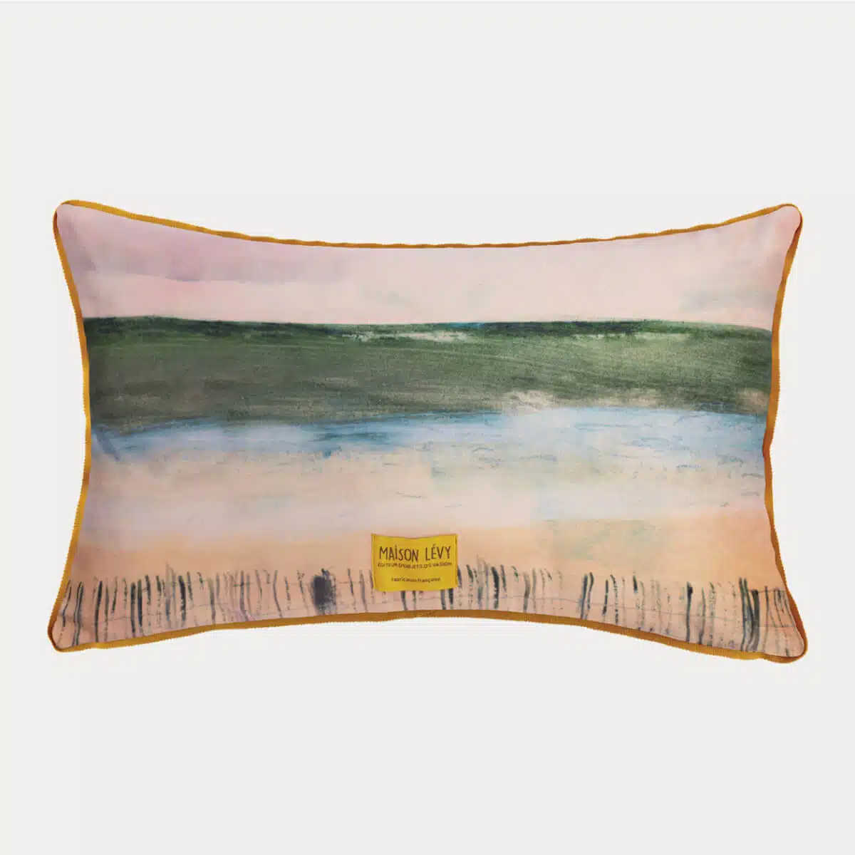 Housse de coussin Velours Tracteur Rouge Verso