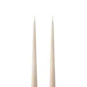 Bougie LED en Cire, Lot de 2, Différentes Tailles et Couleurs | Ester & Erik - Ice Latte, 30cm