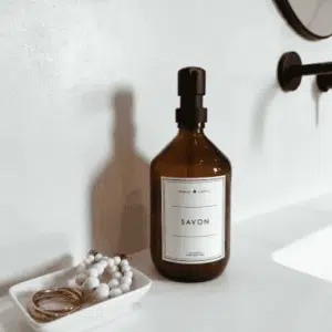 flacon savon ambre