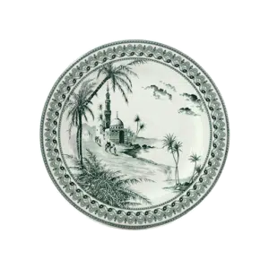 Assiette Vues D'orient Dessert Vert