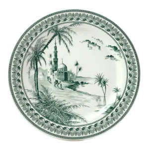Assiette Vues d'orient Plate Extra verte