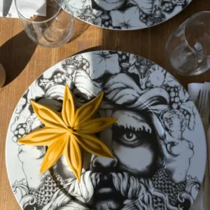 Fleur d'Anis Janis en Céramique Ocre jaune - Monochromic