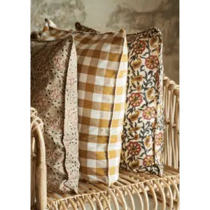 Housse de Coussin Moutarde 50x50cm