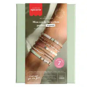 Set de Bracelets Perles Argent.