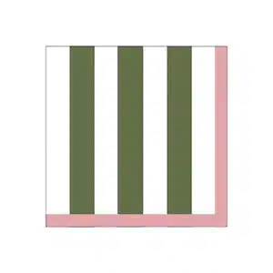 Serviettes Papier Rayures Kaki