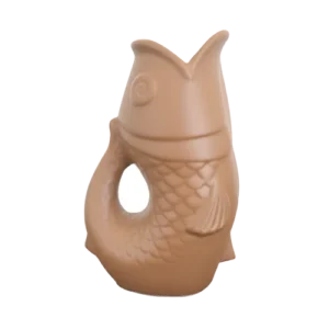 Carafe Poisson Marron Seventies Mat