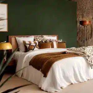 Housse de Couette Lin et Coton Blanc LIMY - Haomy