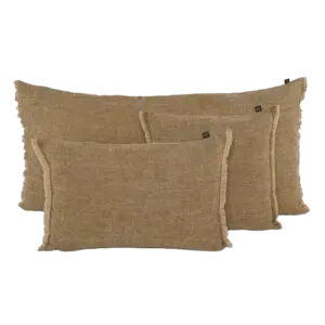 Housse de Coussin Lin CUBA Olive - Haomy