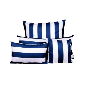 Housse de coussin extérieur rayé Marine Riviera