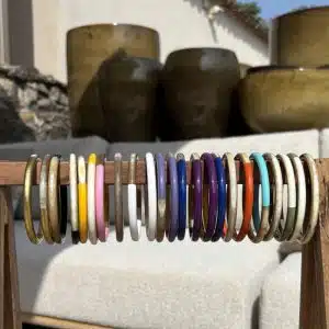 Bracelet Jonc Corne de Buffle Bicolore