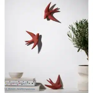 Hirondelle Volage en Céramique Terre rouge - Monochromic