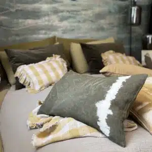 Housse de Coussin Lin reflets Romarin