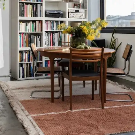 Tapis en Coton Lavable Réversible DUETTO Caramel - Lorena Canals