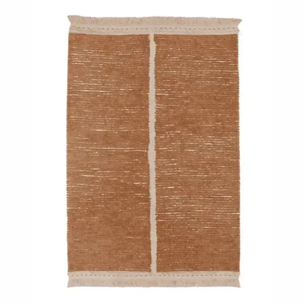 Tapis en Coton Lavable Réversible DUETTO Caramel - Lorena Canals