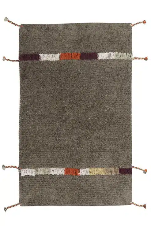 Tapis en Coton Lavable Marron ZABOL 2