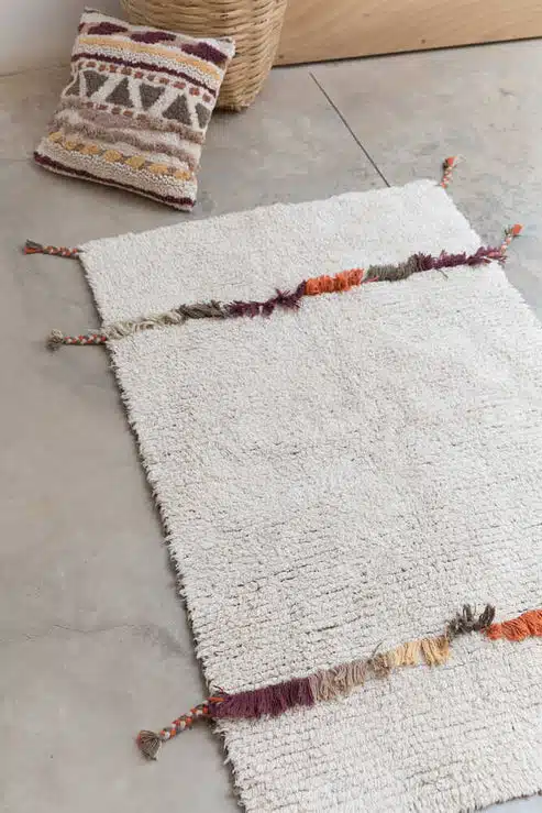 Tapis en Coton Lavable Marron ZABOL