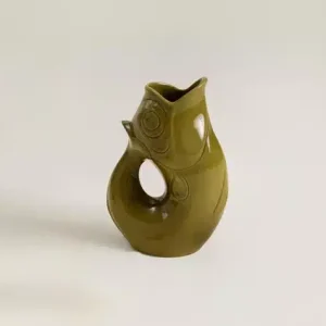 Carafe Glouglou olive transparent Charolles