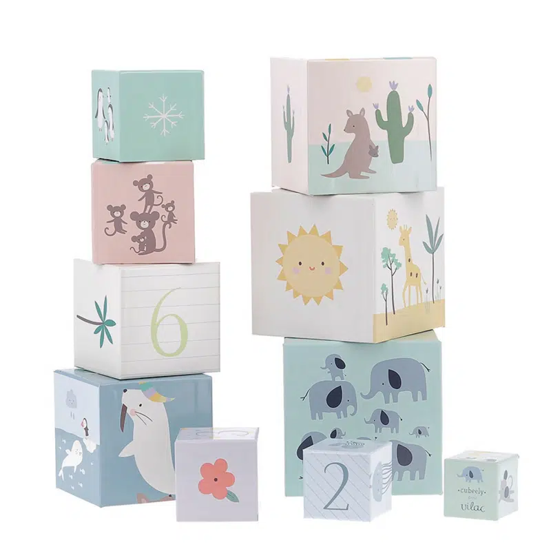 Cubes Gigognes Animaux Bois