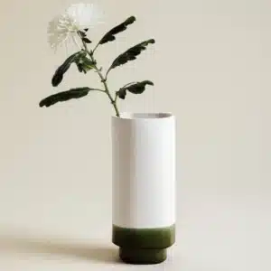 Vase en Céramique Ondulation Olive - Charolles