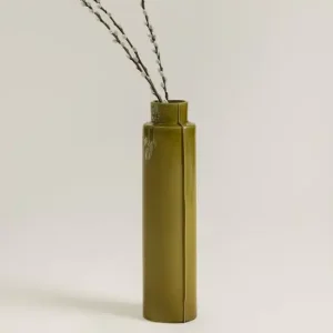 Vase Vert Olive origine petit modèle transparent céramique artisanale