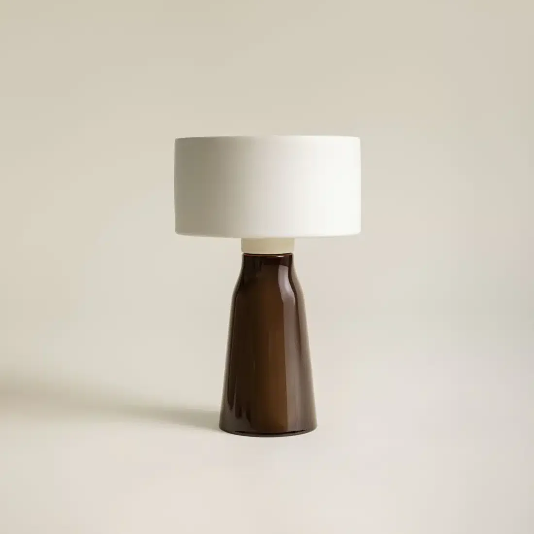 lampe a poser bicolore tandem mini écaille blanc