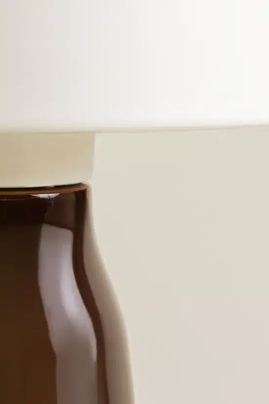 lampe a poser bicolore tandem mini écaille blanc zoom