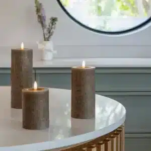Bougie LED Rustique Sable Foncé