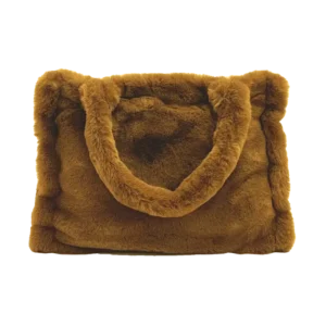 Sac Cabas Fausse Fourrure CHAMONIX Gold - Haomy