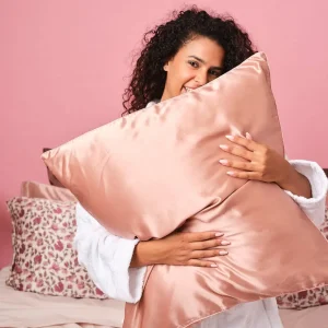 Taie d'oreiller Pure soie Vieux Rose 65x65 - Emily's Pillow