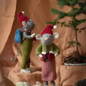 Souris en Laine avec Sac à Dos